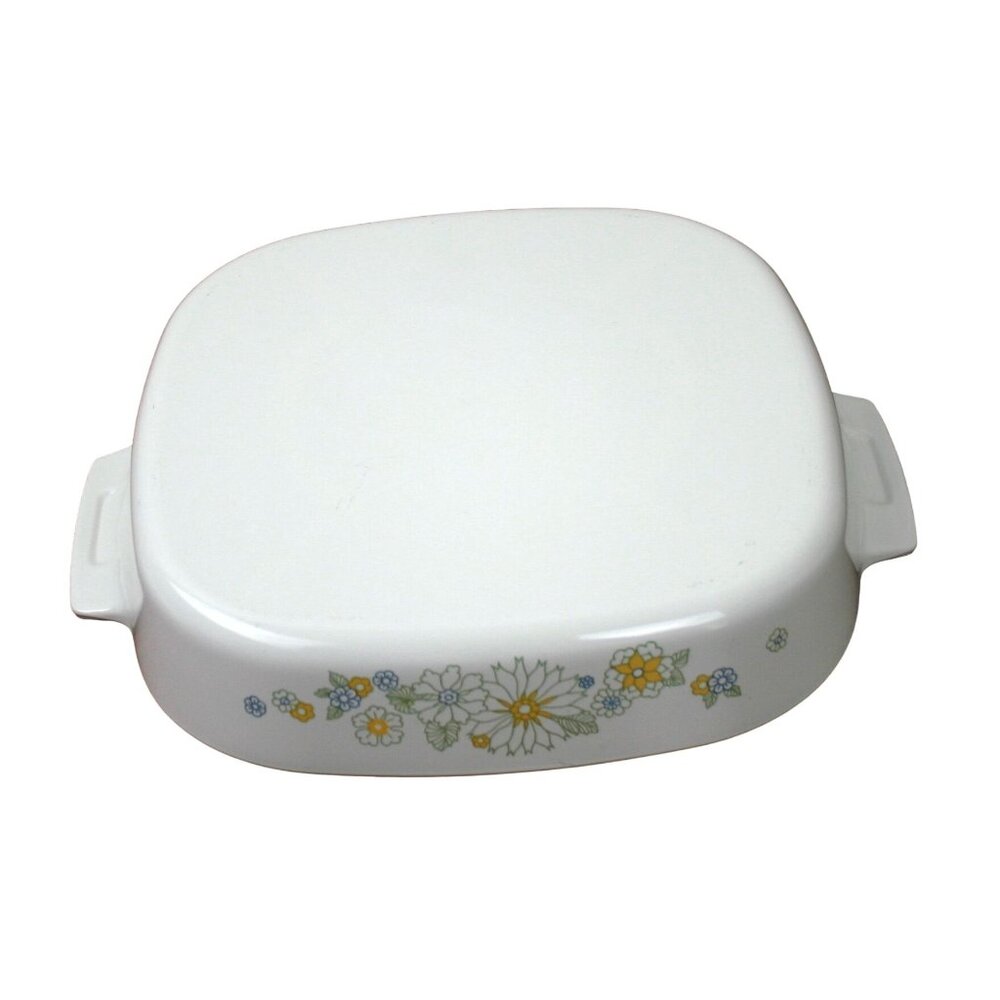 Vintage Corning Ware 9 3/4 x 9 3/4 x 2 Floral Bouquet Casserole Dish and Trivet - Picture 8 of 10
